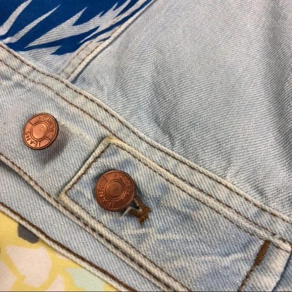 J.Crew brand, custom designed, vintage washed denim jacket.